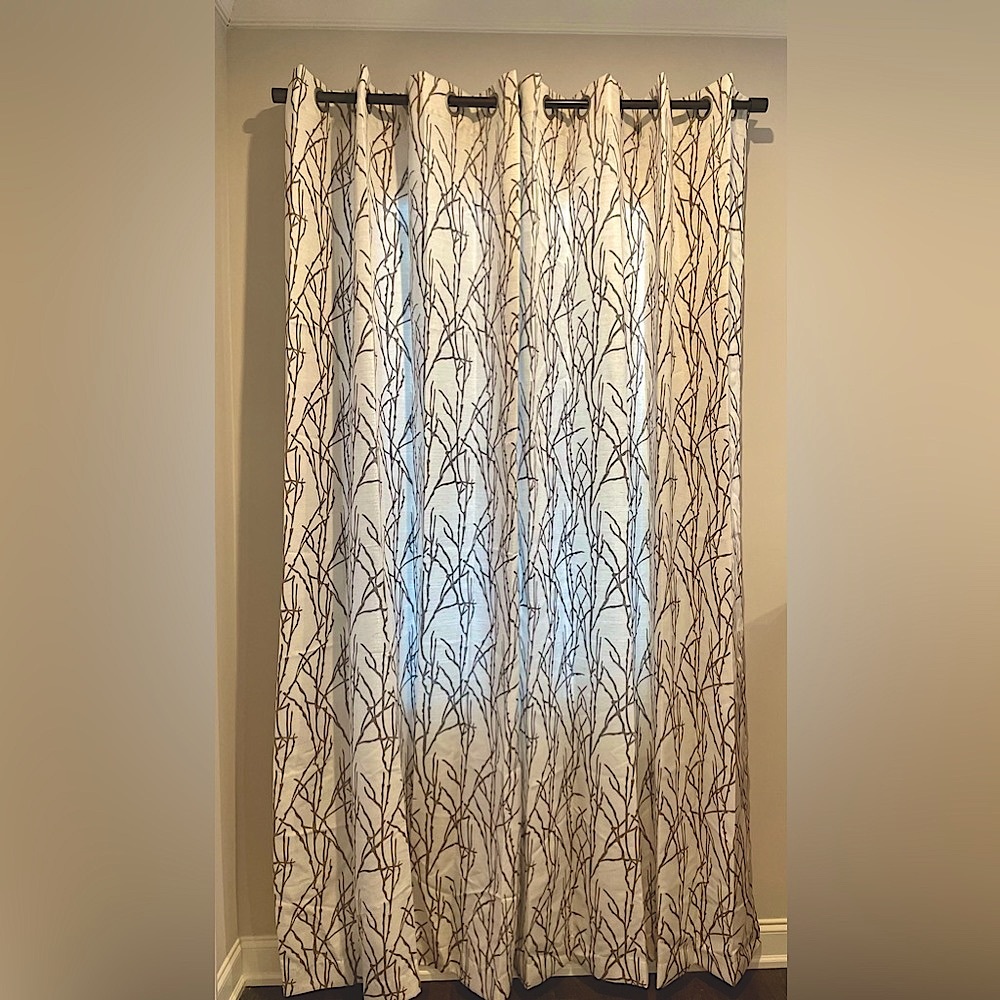 Modern grommet curtains.